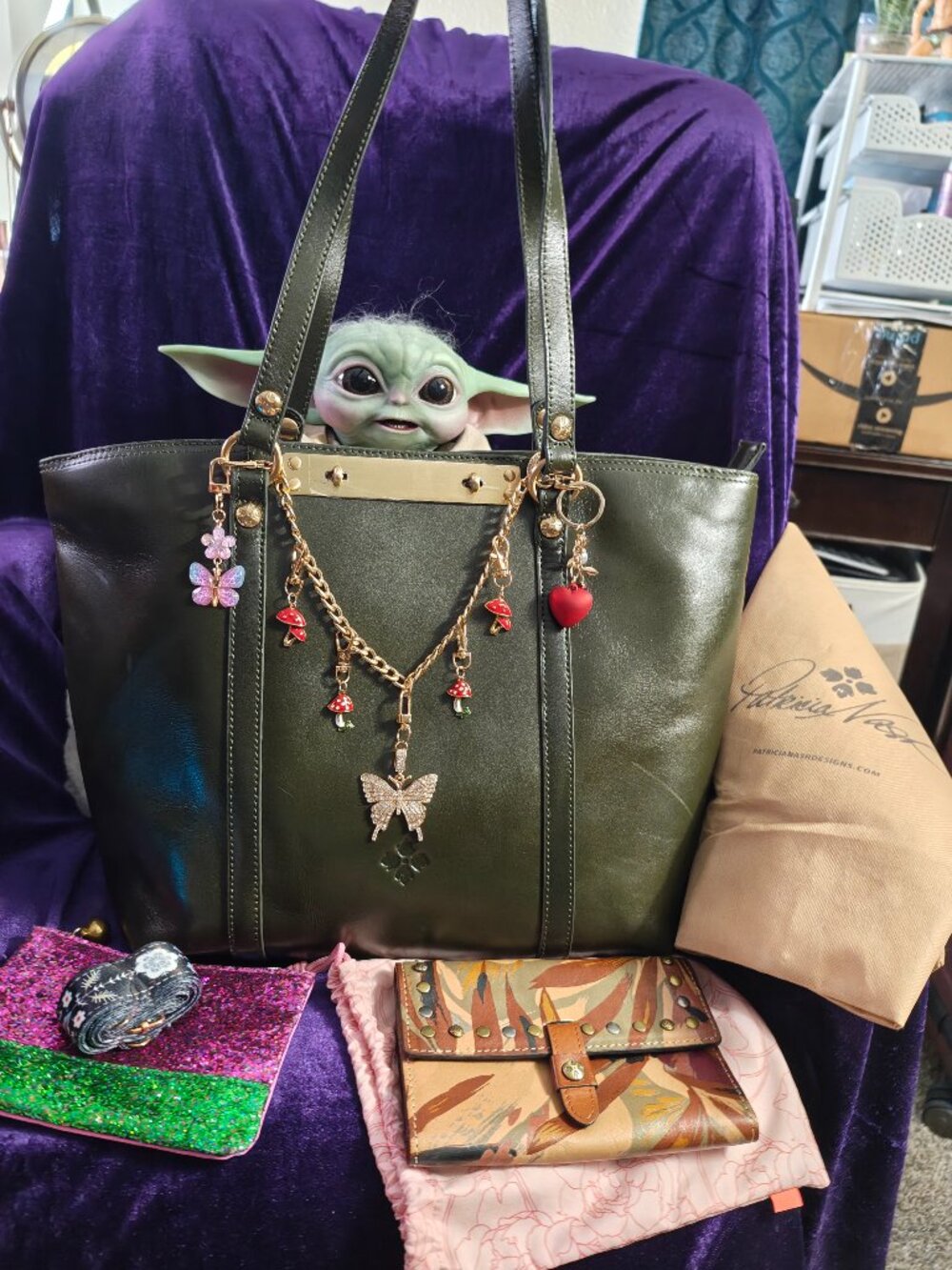 Patricia Nash Discovery Leather Bonzano Tote & Nash Wallet